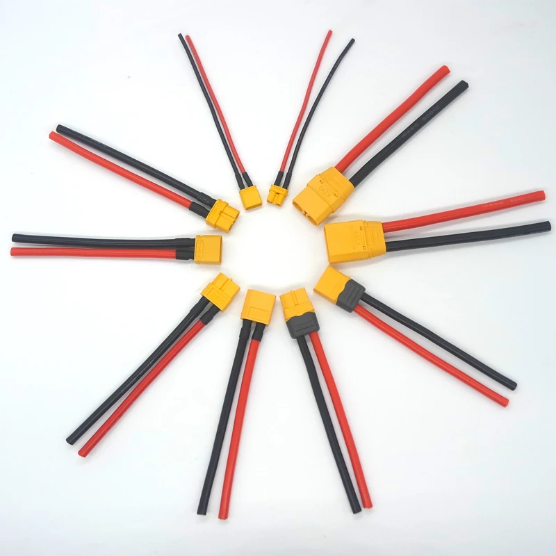 Amass MR30 Cable Connector Male Female MR30-FB/M 3Pin Plug with Sheath Cover 18AWG Silicon Wire for RC Lipo Battery FPV Drone