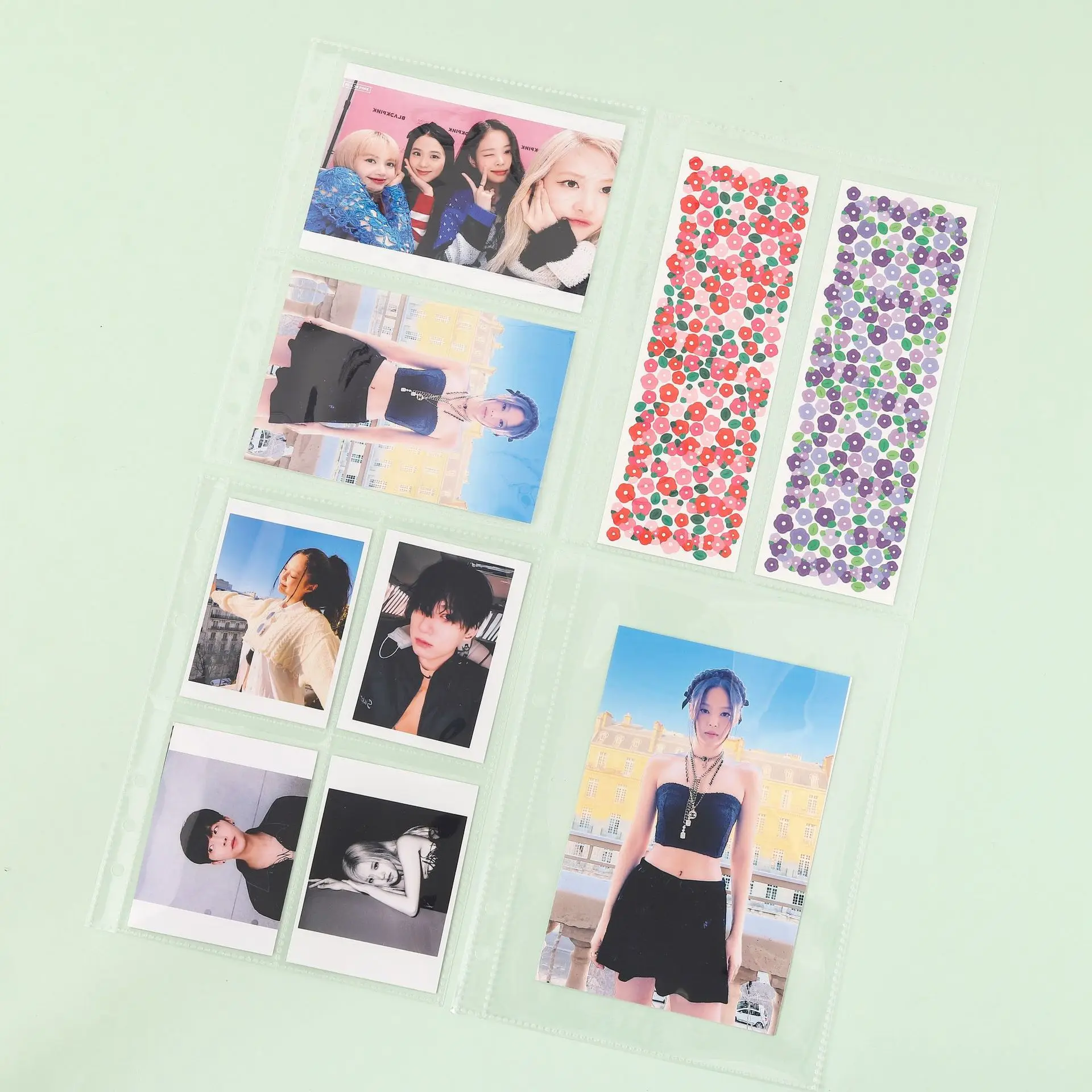 A5 A6 A7 10PCSTransparent File Holder Notebook 6 Hole Loose Leaf DIY Document Bag Binder Rings PVC Storage Binding Folder