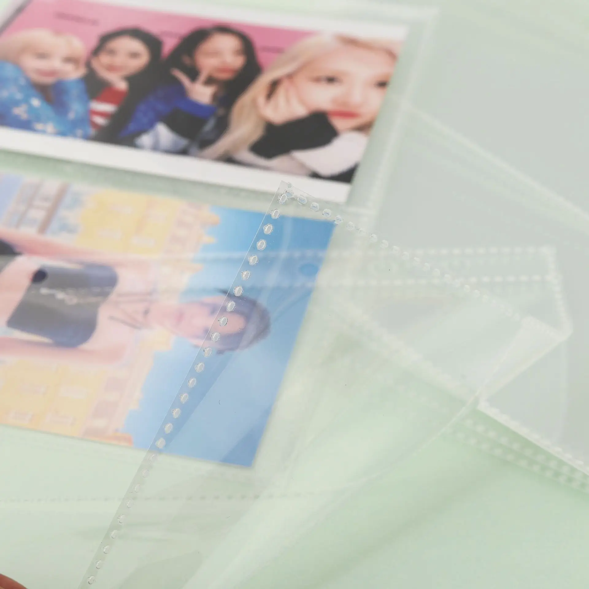 A5 A6 A7 10PCSTransparent File Holder Notebook 6 Hole Loose Leaf DIY Document Bag Binder Rings PVC Storage Binding Folder