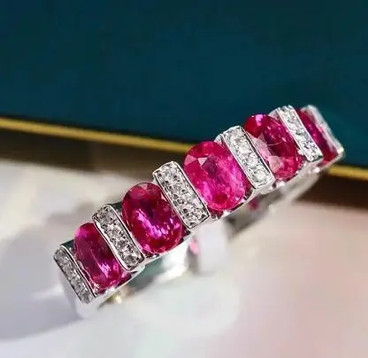 925 Stamp Temperament Ruby Luxury White Zircon Ring For Women Fashion Jewellery Party Birthday Gift Wholesale