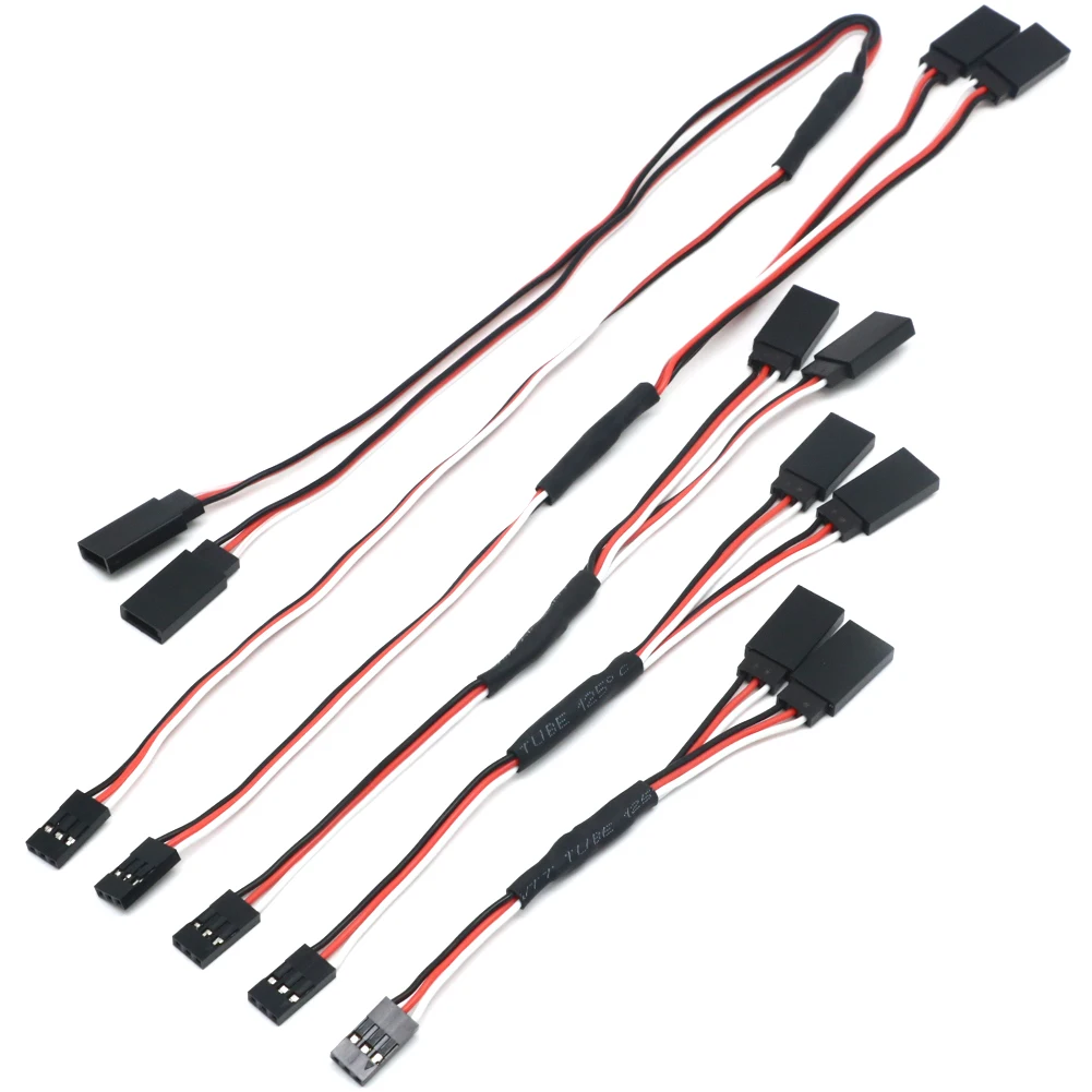 100/150/200/300/500mm RC Servo Y Extension Cord Cable Lead Wire For RC Servo JR Futaba RC Airplane Helicopter Car DIY