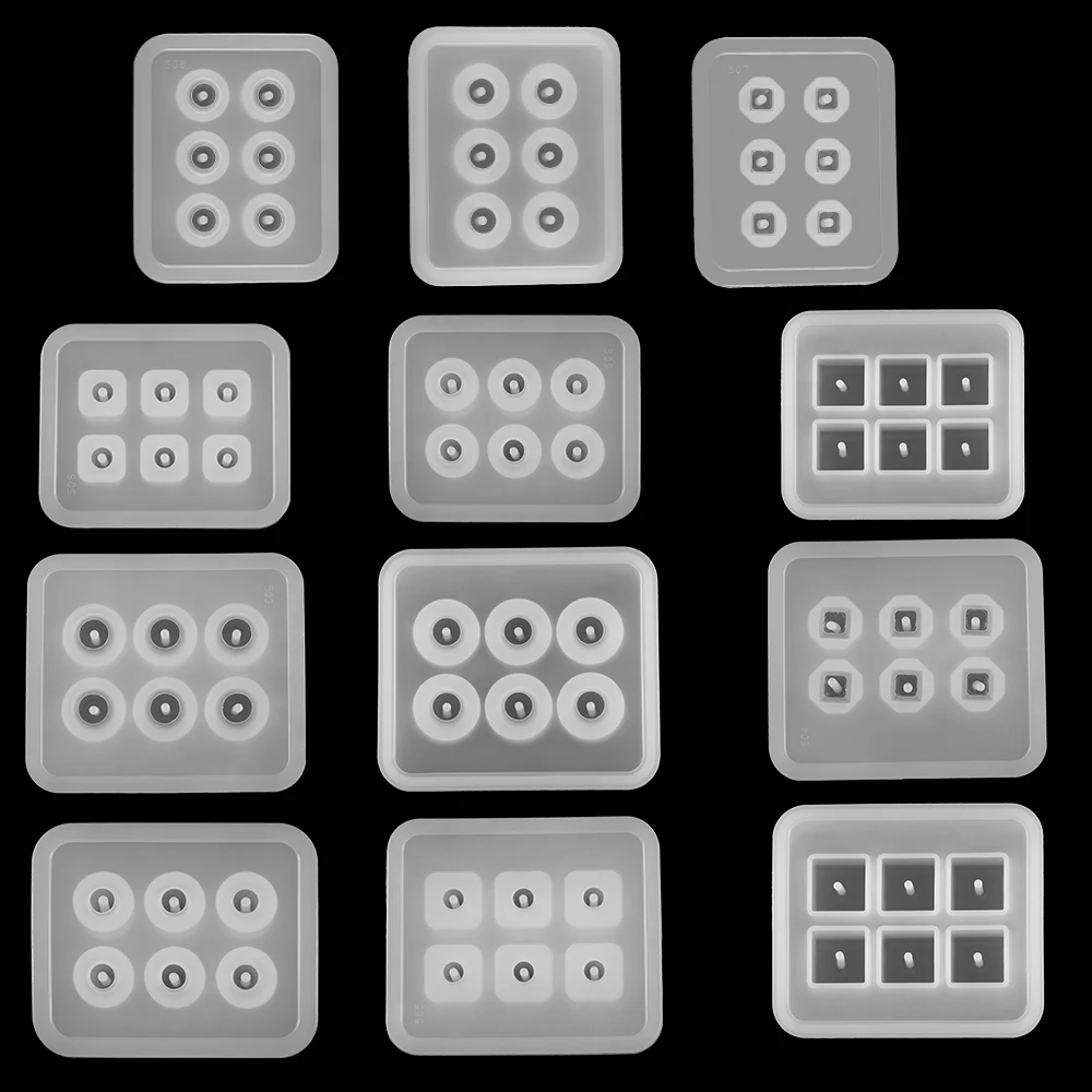 Earrings Pendants Silicone Molds UV Epoxy Resin Mold Cube Ball Beads Casting Mould for DIY Jewelry Making Necklace Bracelet Tool