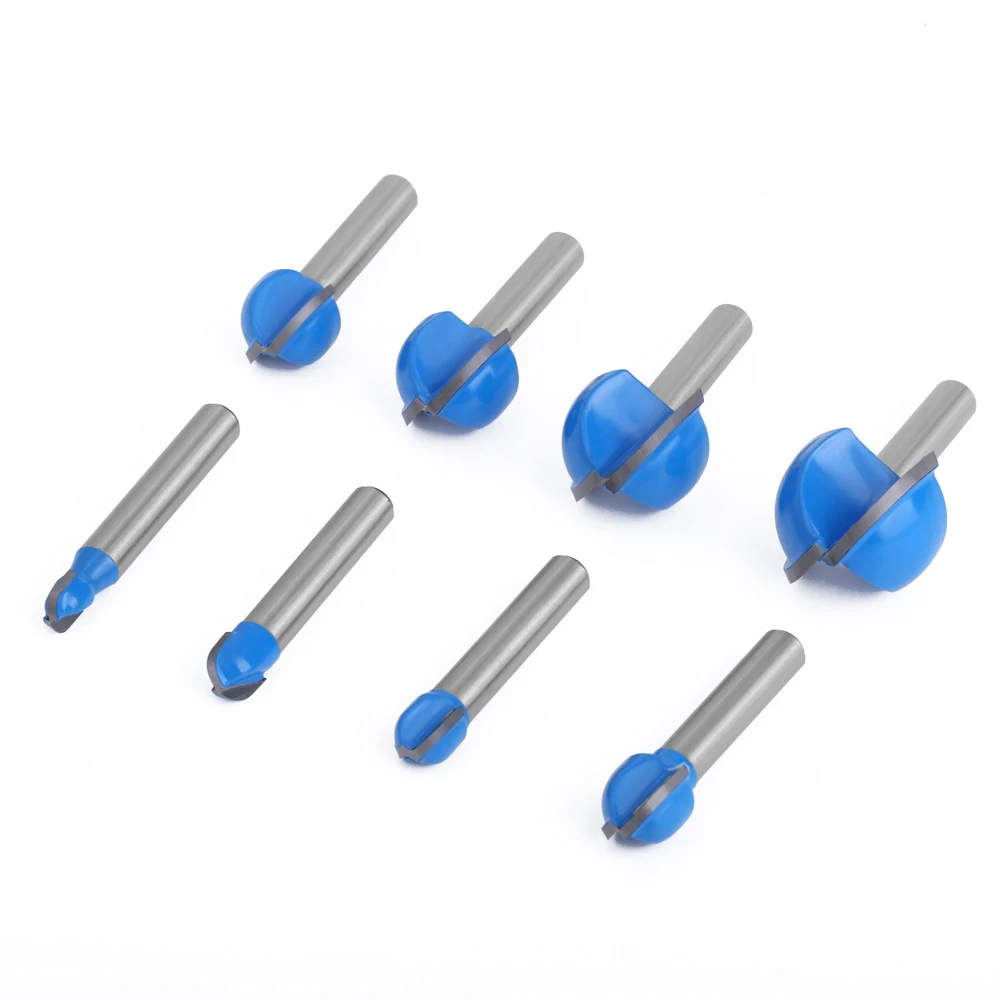 LAVIE 1pc 6mm 1/4 Shank Ball Nose Router Bit Set Round Milling Cutter For Wood CNC Radius Core Box Solid Carbide Tools