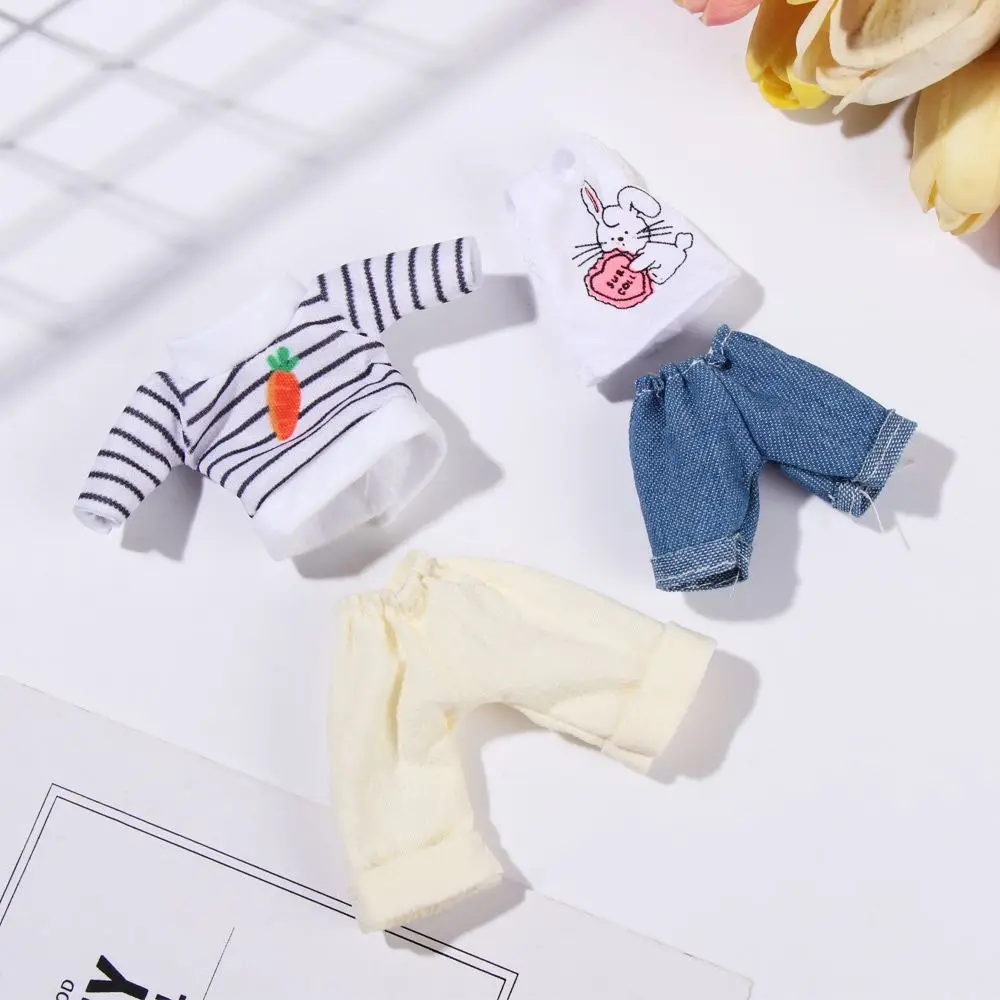 16cm Doll Clothes Cute Princess Dress For 1/8 BJD Doll Tops T-shirt Hoodies Jeans Pants Suit Lace Knitted Sweater Skirt Gift Toy