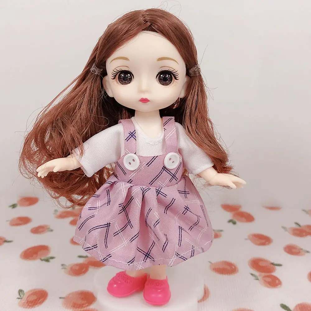 16cm Doll Clothes Cute Princess Dress For 1/8 BJD Doll Tops T-shirt Hoodies Jeans Pants Suit Lace Knitted Sweater Skirt Gift Toy