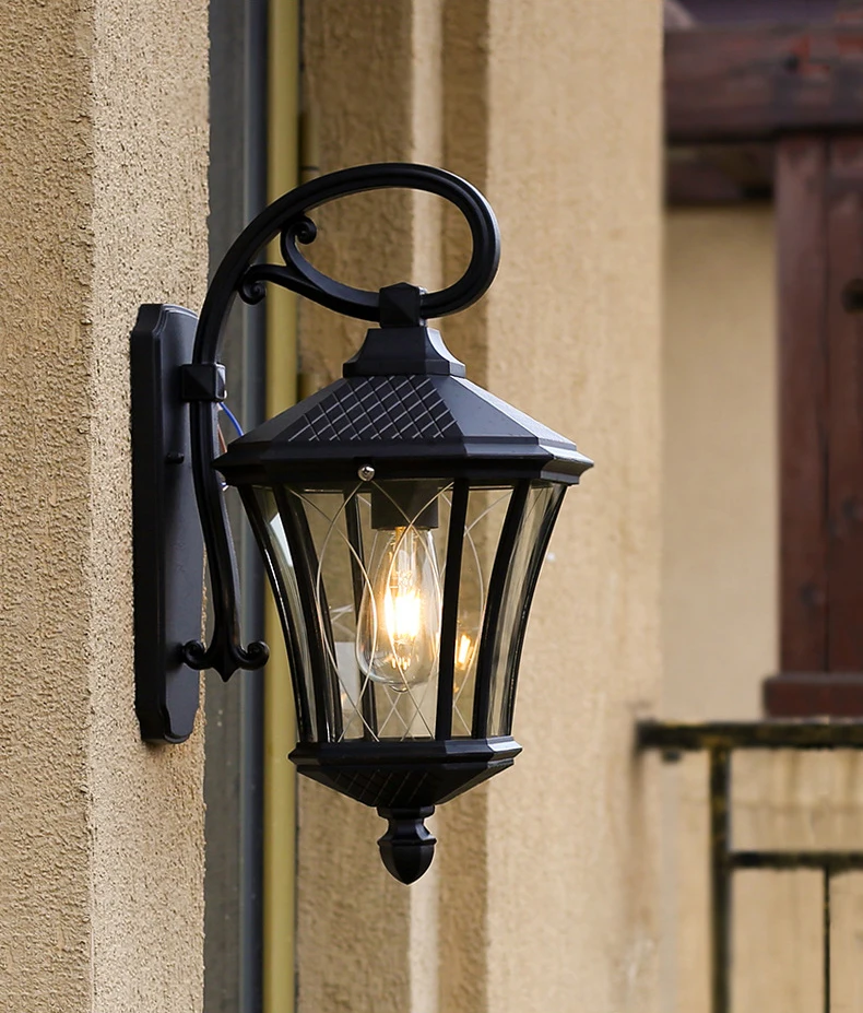 Outdoor Wall Lamp Simple European Waterproof Moisture-Proof Aluminum Lamps Courtyard Mall Gate Balcony Corridor Wall Light