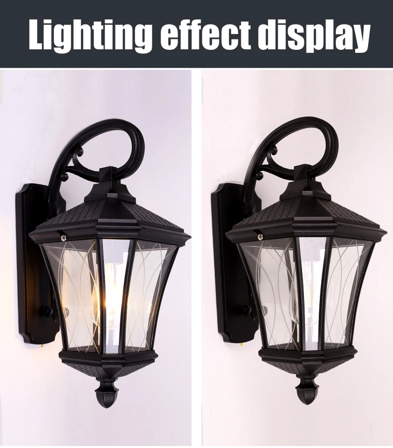 Outdoor Wall Lamp Simple European Waterproof Moisture-Proof Aluminum Lamps Courtyard Mall Gate Balcony Corridor Wall Light