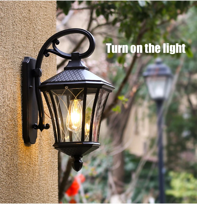 Outdoor Wall Lamp Simple European Waterproof Moisture-Proof Aluminum Lamps Courtyard Mall Gate Balcony Corridor Wall Light
