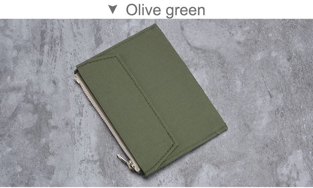 Canvas Cloth Zipper Pouch Pocket Leather Bound Notebook Planner Accessory Regular Passport Storage Bag File Folder Stationery