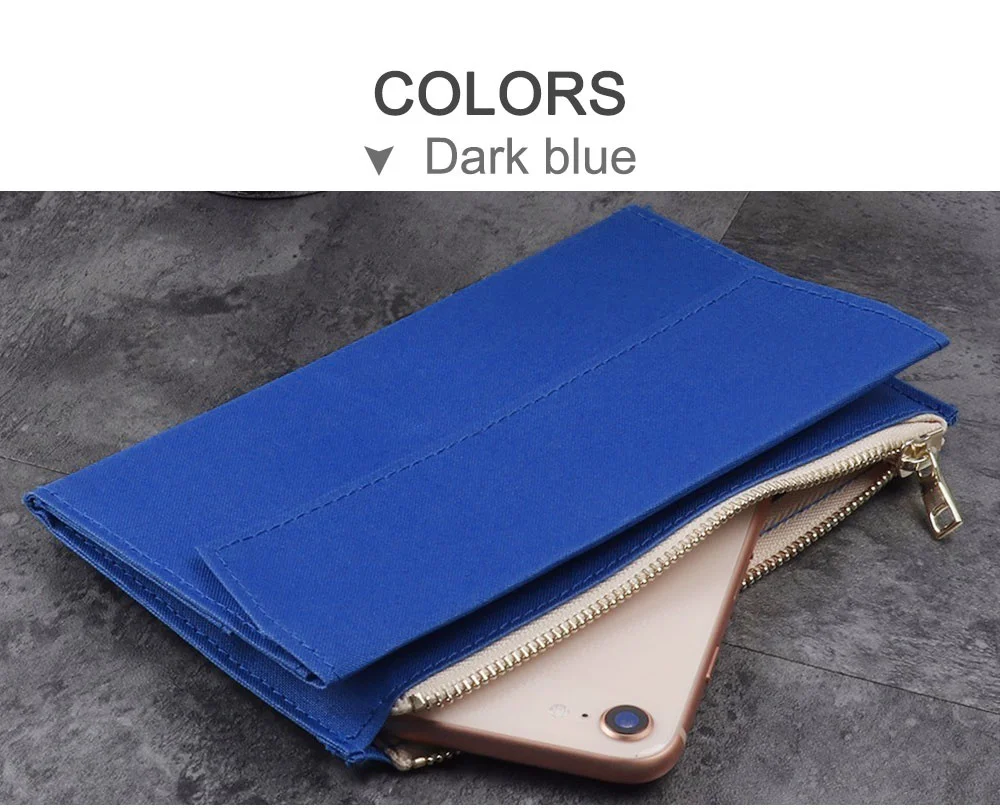 Canvas Cloth Zipper Pouch Pocket Leather Bound Notebook Planner Accessory Regular Passport Storage Bag File Folder Stationery