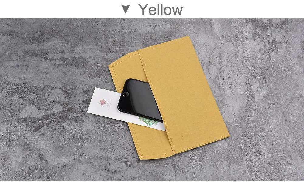 Canvas Cloth Zipper Pouch Pocket Leather Bound Notebook Planner Accessory Regular Passport Storage Bag File Folder Stationery