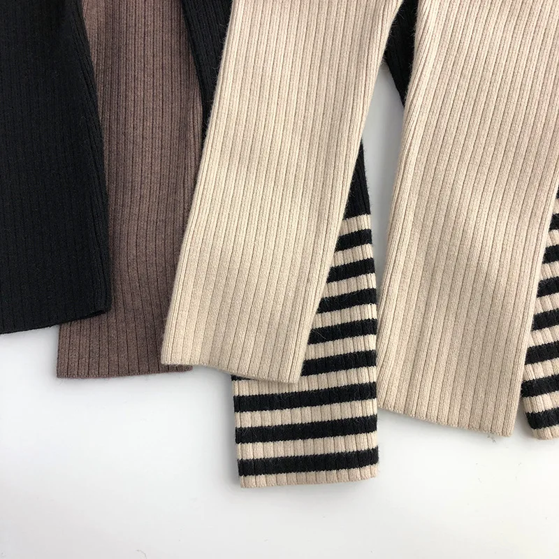 MILANCEL 2026 Spring High Elastic Knitted Kids Sweater Pants Skinny Solid Toddler Boys Girls Leggings Trousers for 1-6y