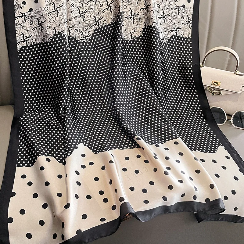 Spring Scarf Women's Luxury Design Polyester Material Smooth Scarf Soft Shawl Beach Scarf