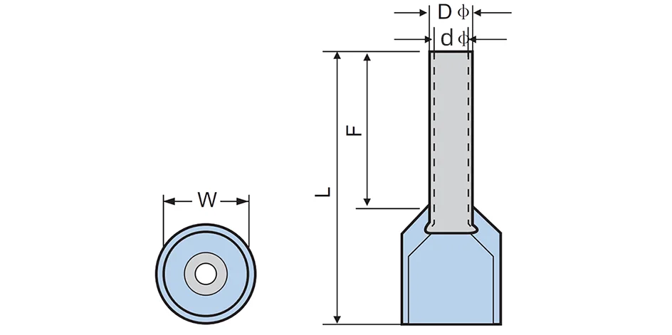 E0308 E0508 E6012 Insulated Cord End Terminal Block Wire Ferrules Cold Pressing Pin Connector Pure Copper Tube Type Terminal Set