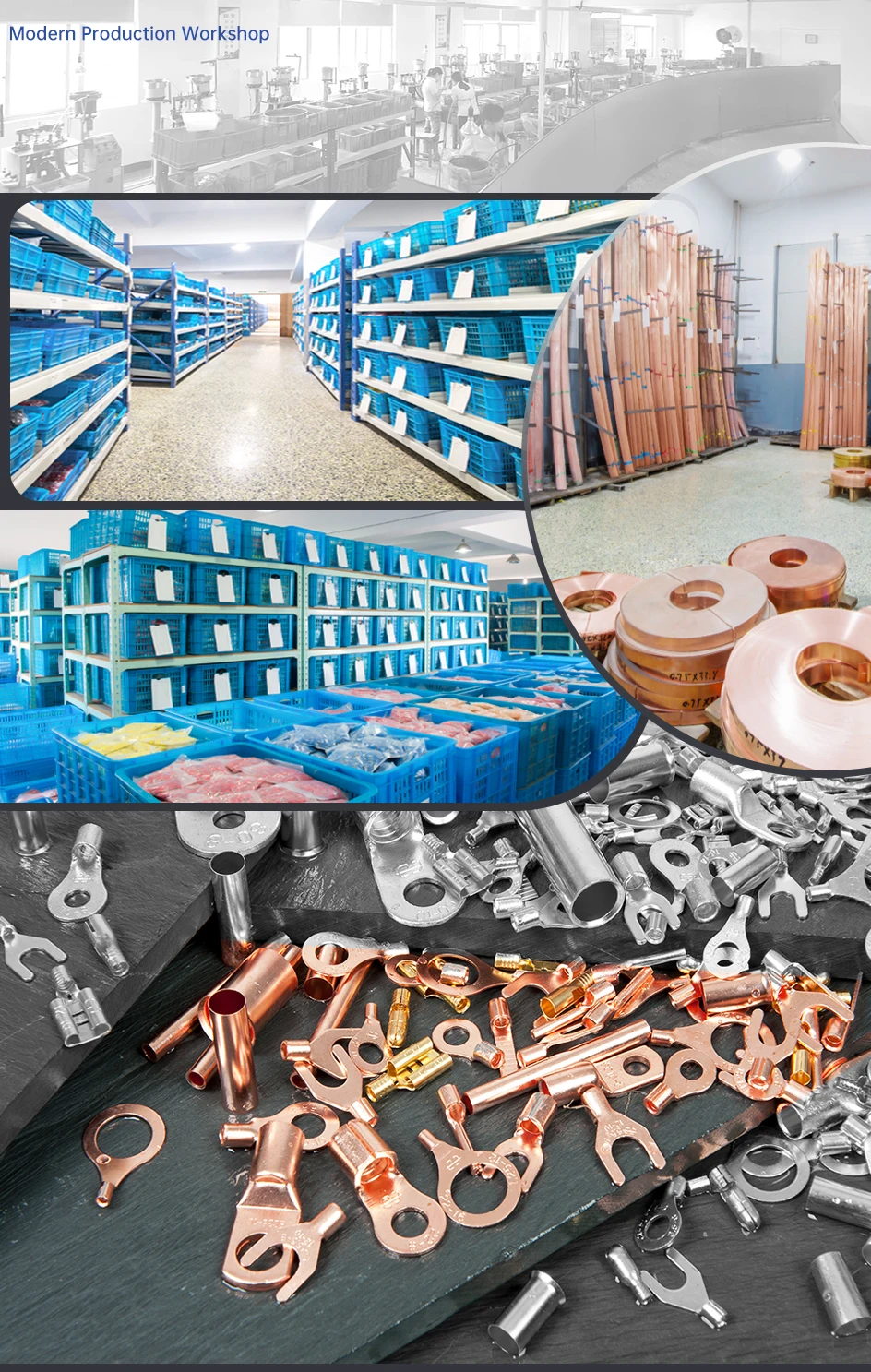 E0308 E0508 E6012 Insulated Cord End Terminal Block Wire Ferrules Cold Pressing Pin Connector Pure Copper Tube Type Terminal Set