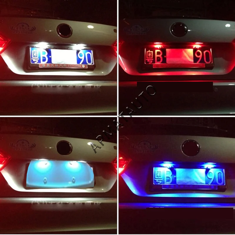 2pcs LED License Plate Light W5W T10 CANbus For Peugeot 208 1 2 Accessories 2012 2013 2014 2015 2016 2017 2018 2019 2020 2021