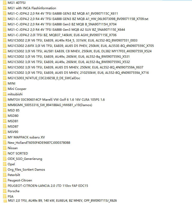 Newest 93GB WINOLS DAMOS Big Archive Damos Mappacks for Winols Software BIG PACK Package Chip Tuning Maps All Data Maps File