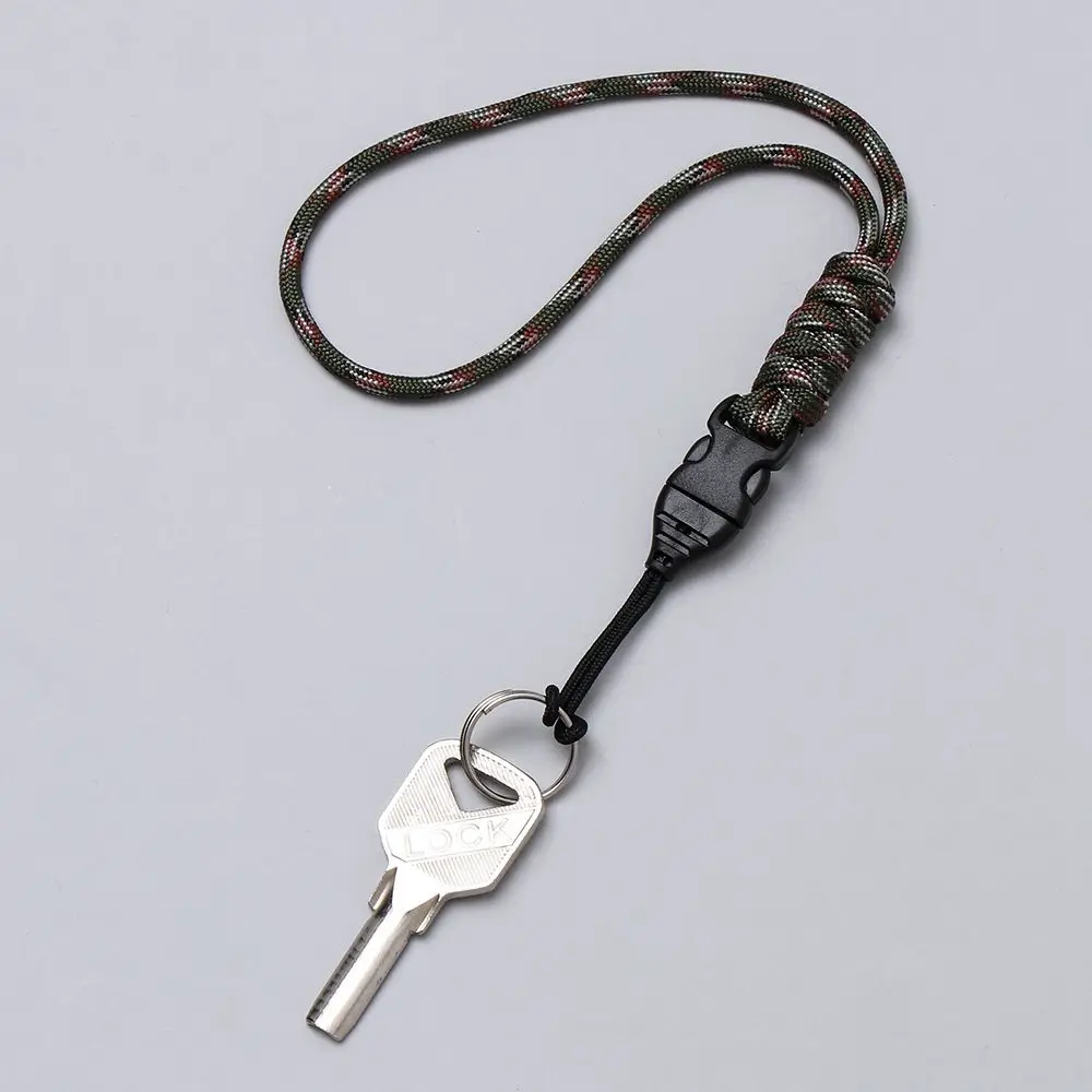 Paracord Keychain Lanyard High Strength Parachute Cord Survival Backpack Keychain Flashlight Camera Anti-lost Hanging Rope