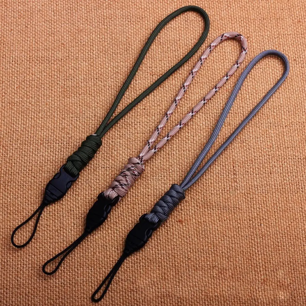 Paracord Keychain Lanyard High Strength Parachute Cord Survival Backpack Keychain Flashlight Camera Anti-lost Hanging Rope