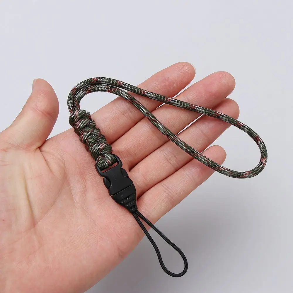 Paracord Keychain Lanyard High Strength Parachute Cord Survival Backpack Keychain Flashlight Camera Anti-lost Hanging Rope