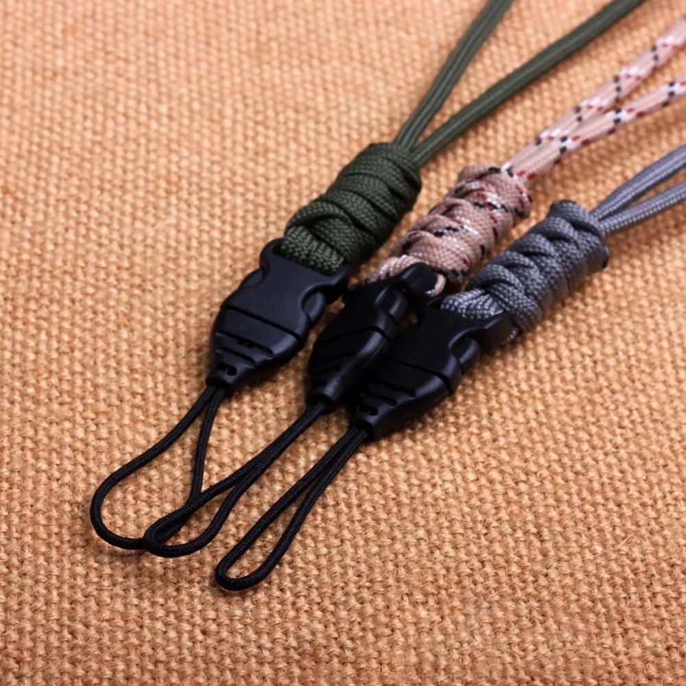 Paracord Keychain Lanyard High Strength Parachute Cord Survival Backpack Keychain Flashlight Camera Anti-lost Hanging Rope