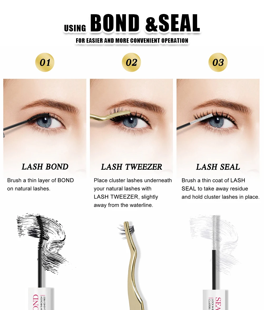 DIY 144 Cluster Lashes YUANZHIJIE Free Ship Segmented Beam Natural C/D Curl Individual Mink Eyelashes Makeup Supplies at Home