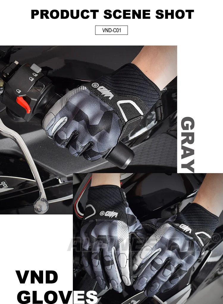 Vemar Motorcycle Gloves Summer Women Motocross Gloves Full Finger Riding Gloves Motorcycle Anti-Drop Touchscreen Cycling Gloves