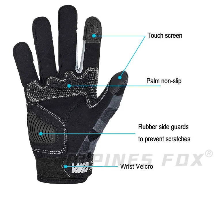 Vemar Motorcycle Gloves Summer Women Motocross Gloves Full Finger Riding Gloves Motorcycle Anti-Drop Touchscreen Cycling Gloves
