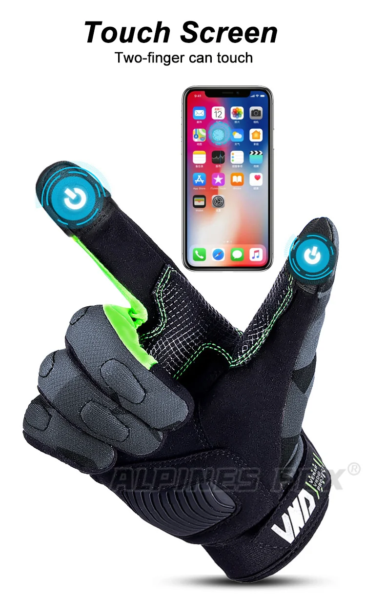 Vemar Motorcycle Gloves Summer Women Motocross Gloves Full Finger Riding Gloves Motorcycle Anti-Drop Touchscreen Cycling Gloves