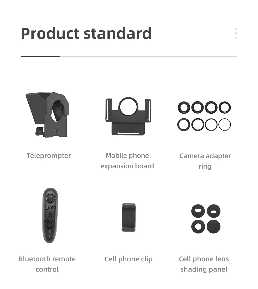 Ambitful Phone and DSLR Recording Mini Teleprompter Portable Inscriber Mobile Teleprompter Artifact Video With Remote Control