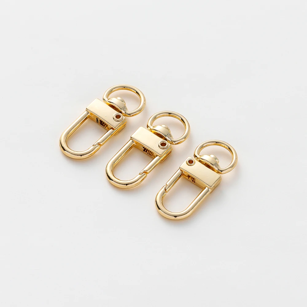5Pcs 14K/18K Gold Plated Brass Snap Lobster Clasp Hook DIY Jewelry Making Findings for Keychain Neckalce Bracelet Supplies