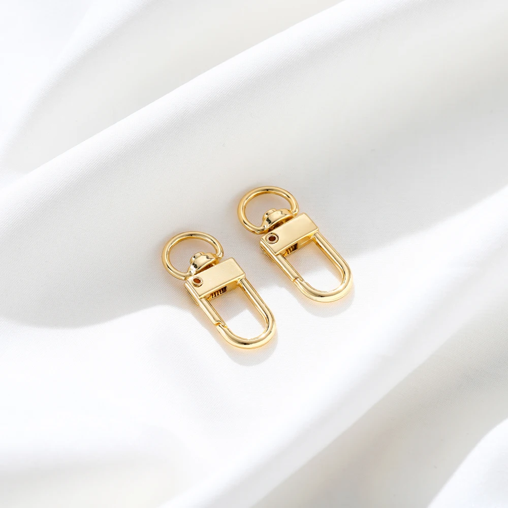 5Pcs 14K/18K Gold Plated Brass Snap Lobster Clasp Hook DIY Jewelry Making Findings for Keychain Neckalce Bracelet Supplies