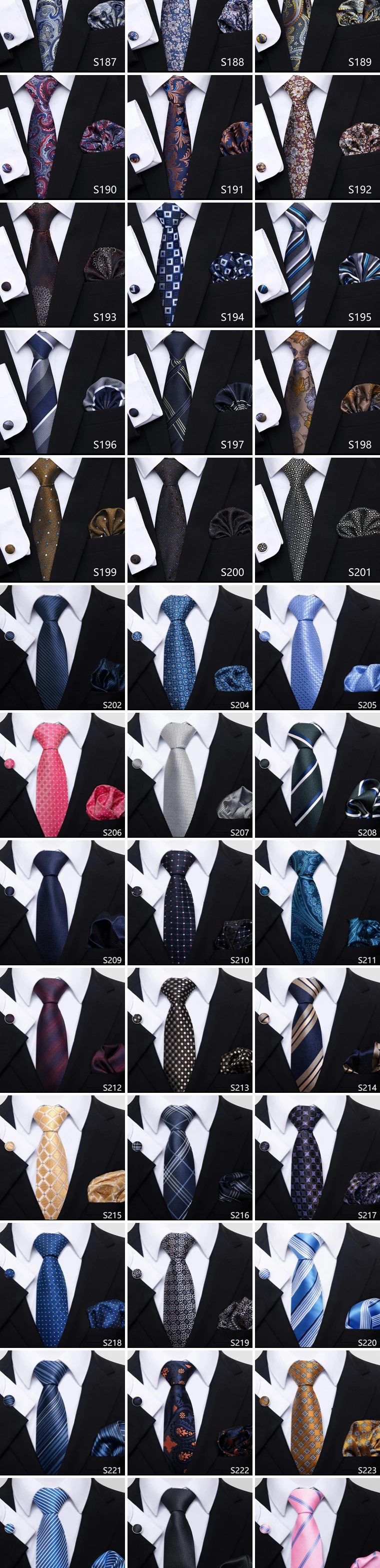 Men`s Tie Red Plaid print Jacquard Woven Tie Hanky Cufflinks Sets For Formal Wedding Business Party Free Postage
