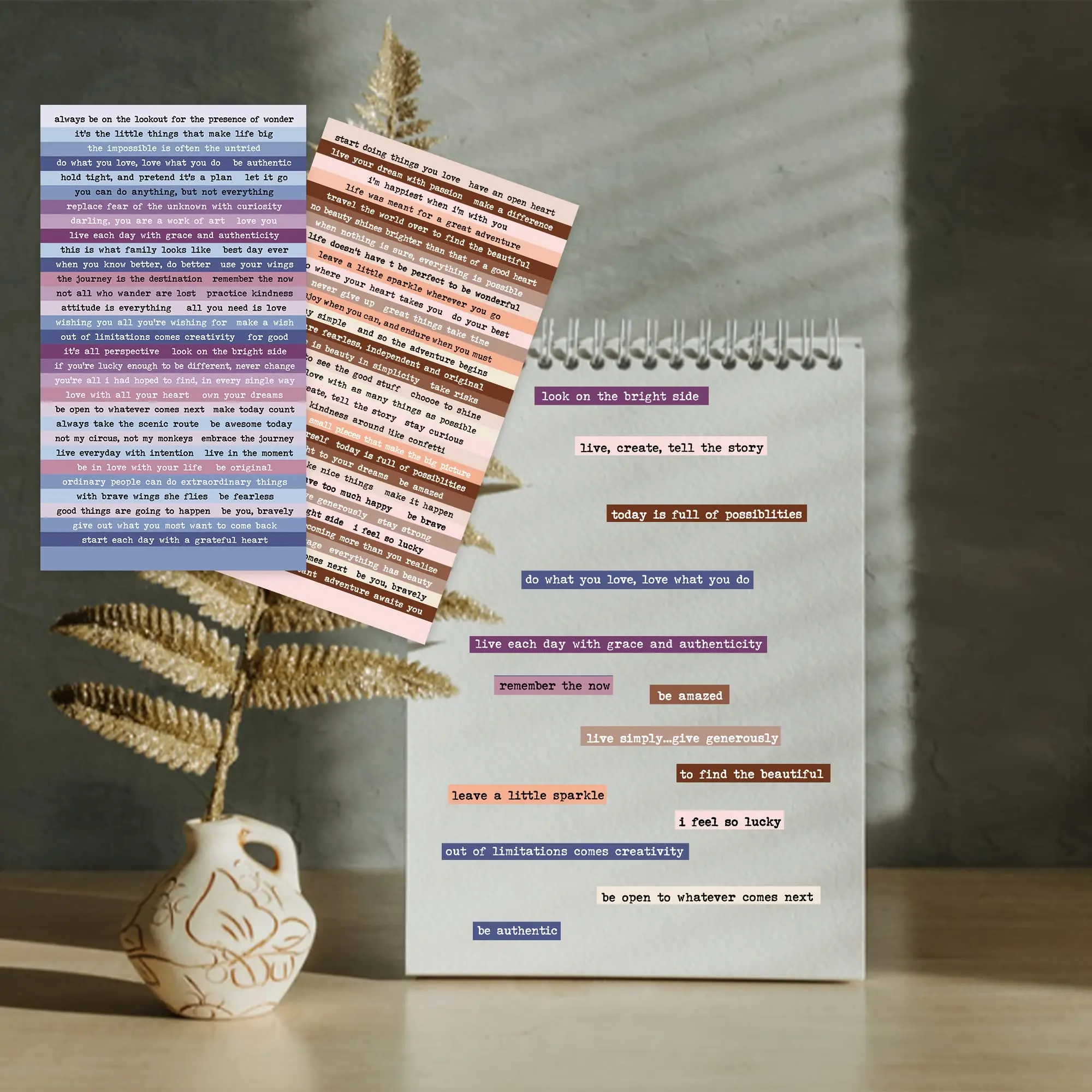 8 Sheets Colorful Small Talk Stickers Inspirational Quote Stickers for Journaling Scrapbook ,Sentiment Sticker for DIY Craft