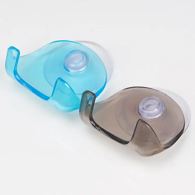 1PCS Shaver Toothbrush Holder Washroom Wall Sucker Suction Cup Hook Razor Bathroom Plastic Blue Grey Shaver Holder