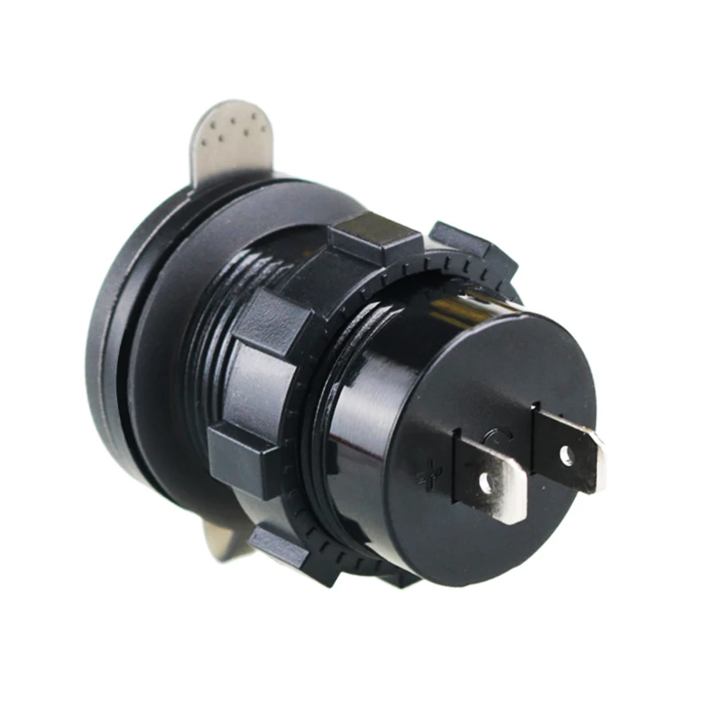 Quick Charge 3.0 USB Car Charger Socket Digital Display Voltmeter USB Charger Socket with ON-OFF Switch for Car Motorcycle ATV
