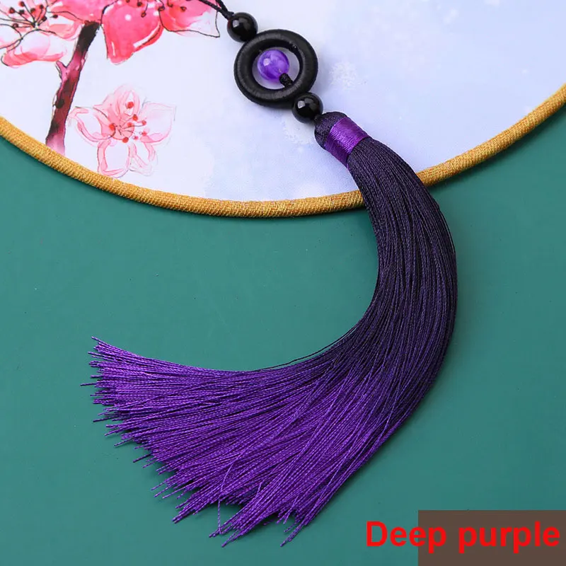 1/2Pcs Tassels Transfer Bead Gradient Tassel Silky Handmade Soft Tassels with Loops for DIY Crafts Jewelry Making Home Decor