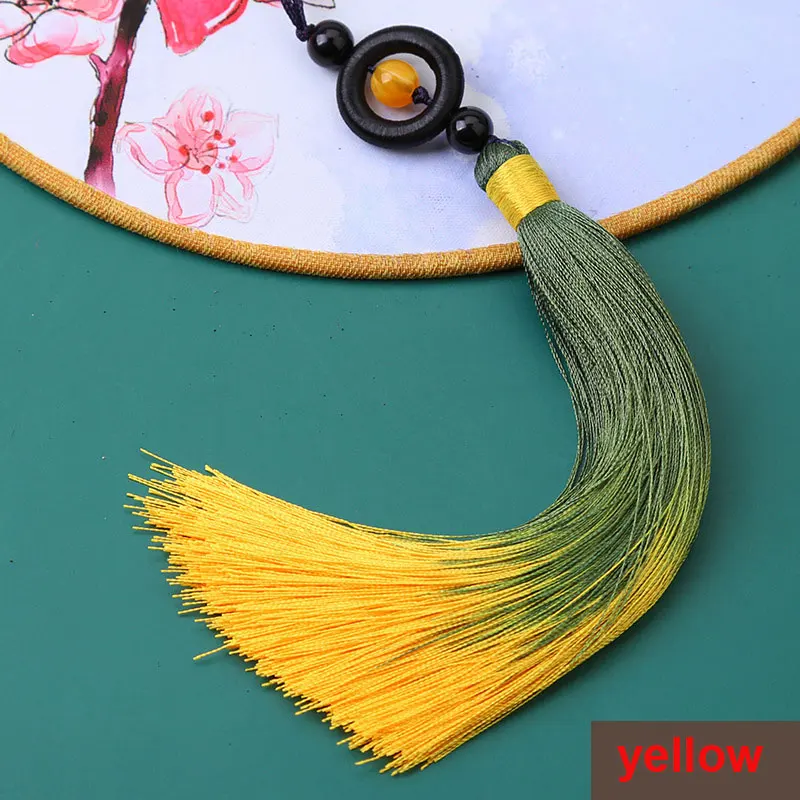1/2Pcs Tassels Transfer Bead Gradient Tassel Silky Handmade Soft Tassels with Loops for DIY Crafts Jewelry Making Home Decor