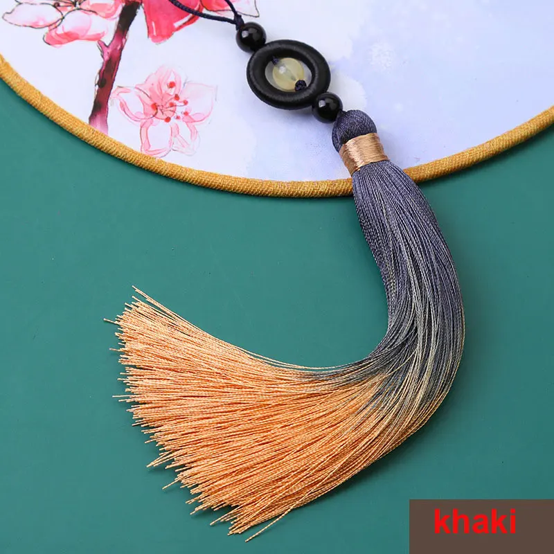 1/2Pcs Tassels Transfer Bead Gradient Tassel Silky Handmade Soft Tassels with Loops for DIY Crafts Jewelry Making Home Decor