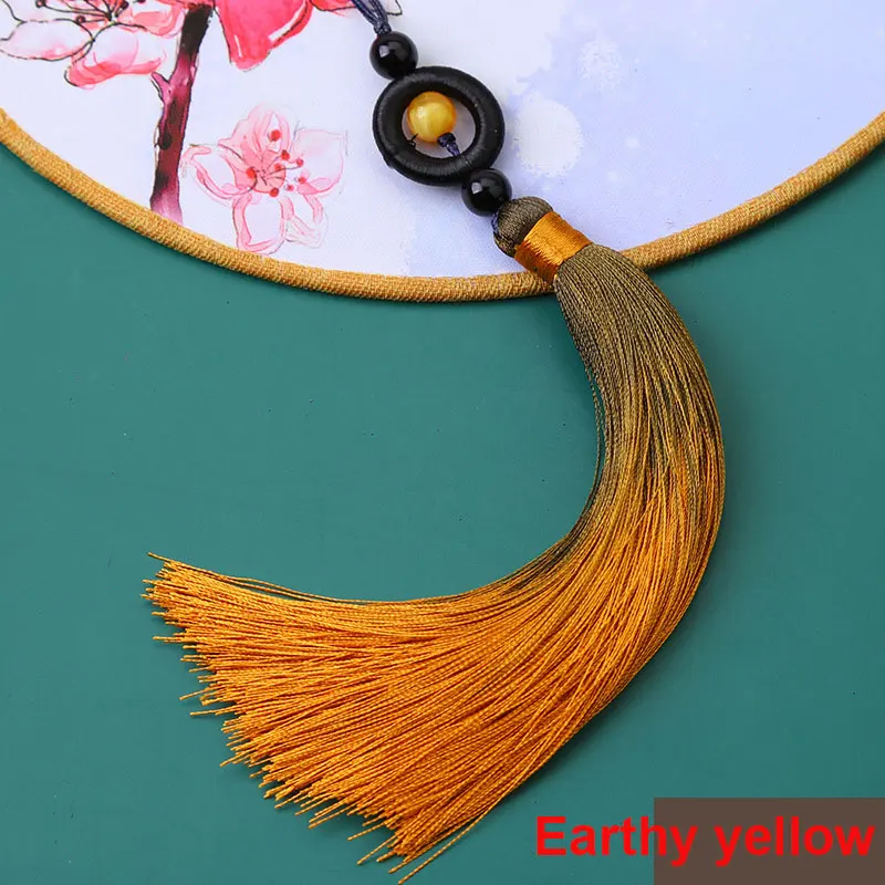 1/2Pcs Tassels Transfer Bead Gradient Tassel Silky Handmade Soft Tassels with Loops for DIY Crafts Jewelry Making Home Decor