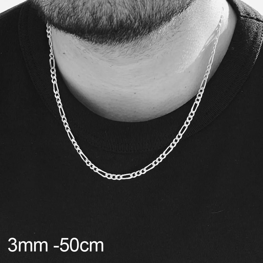 Vnox 3-8mm Figaro Chain for Men Women, Stainless Steel Cuban Link Chain,Gold Color Solid Metal Choker,Simple Basic Unisex Collar