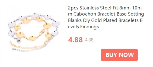 2pcs 45cm Long Chain Necklace Bezel Blanks Stainless Steel Gold Plated 20mm 25mm Cabochon Pendant Base Setting Trays Diy