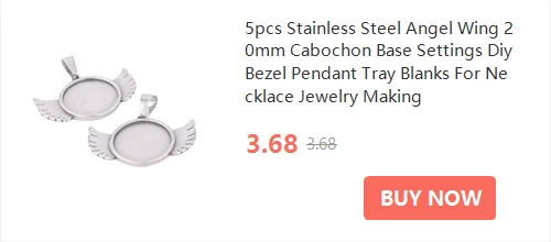 2pcs 45cm Long Chain Necklace Bezel Blanks Stainless Steel Gold Plated 20mm 25mm Cabochon Pendant Base Setting Trays Diy