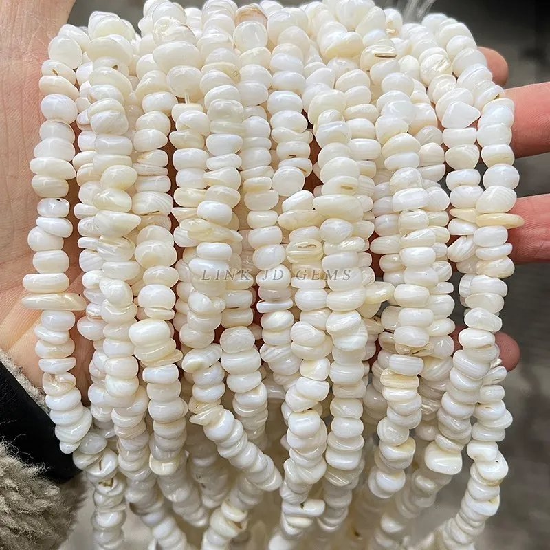 Natural White Shell Gravel Beads Irregular Chip Mother Of Pearl Loose Beads For Jewelry Making Diy Bracelet Necklace Accessory