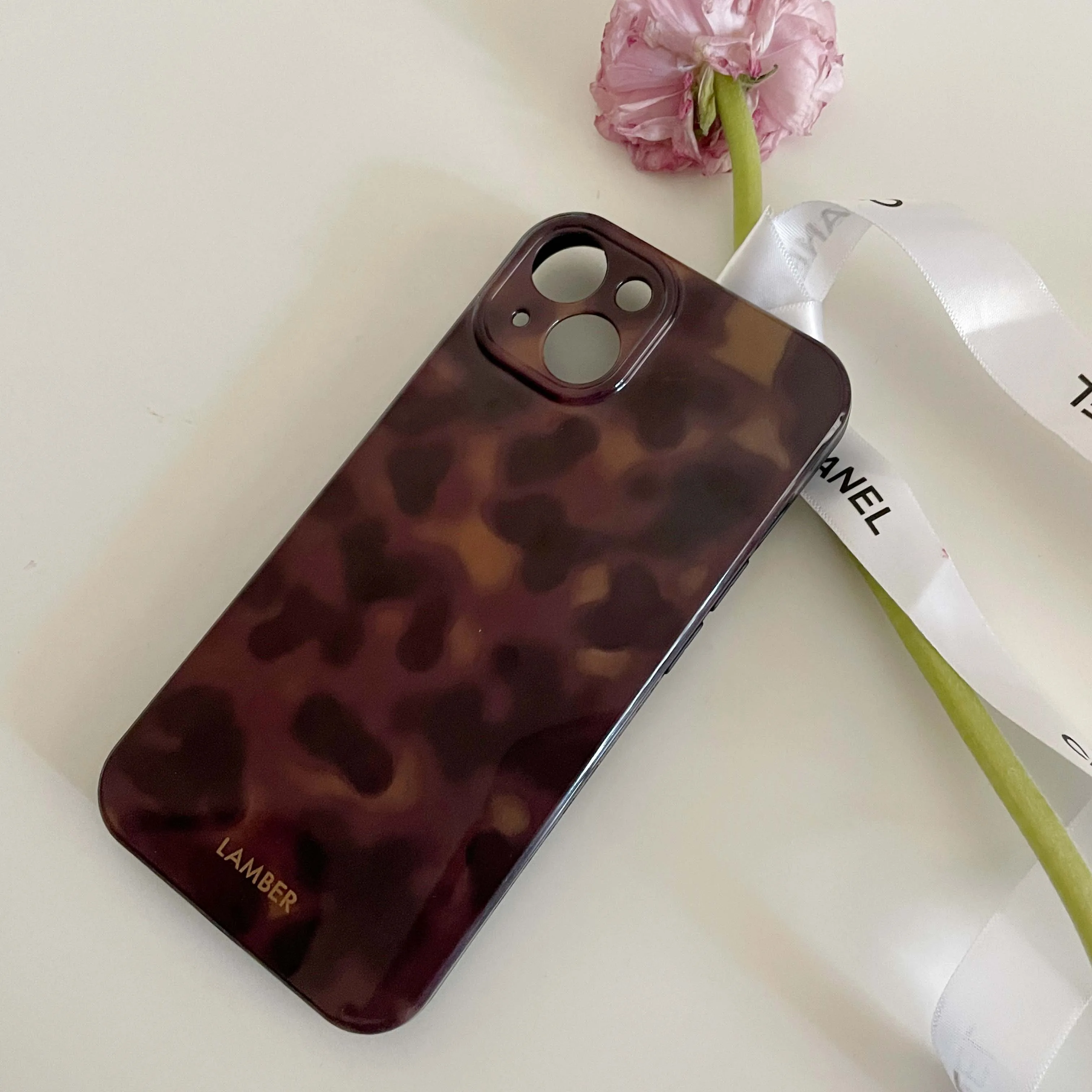 Amber retro brown silicone soft imd shockproof phone case for iphone 17 18 14 12 11 13 pro max 15 promax protector back cover