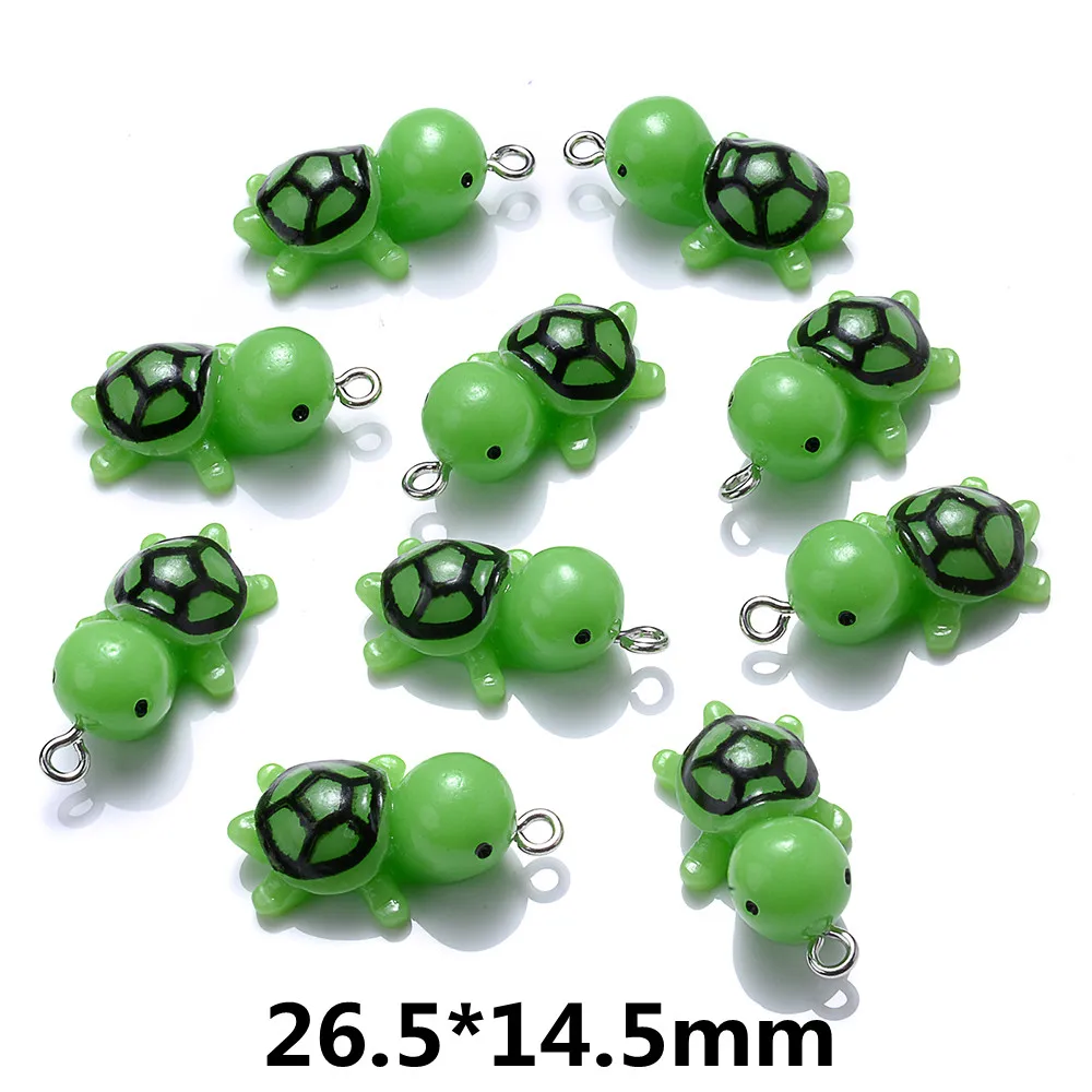 iYOE 10pcs Mix Animal Resin Charms Beads Chicken Turtle Pig Hedgehog Charms For Making Jewelry Supplies DIY Craft Necklace
