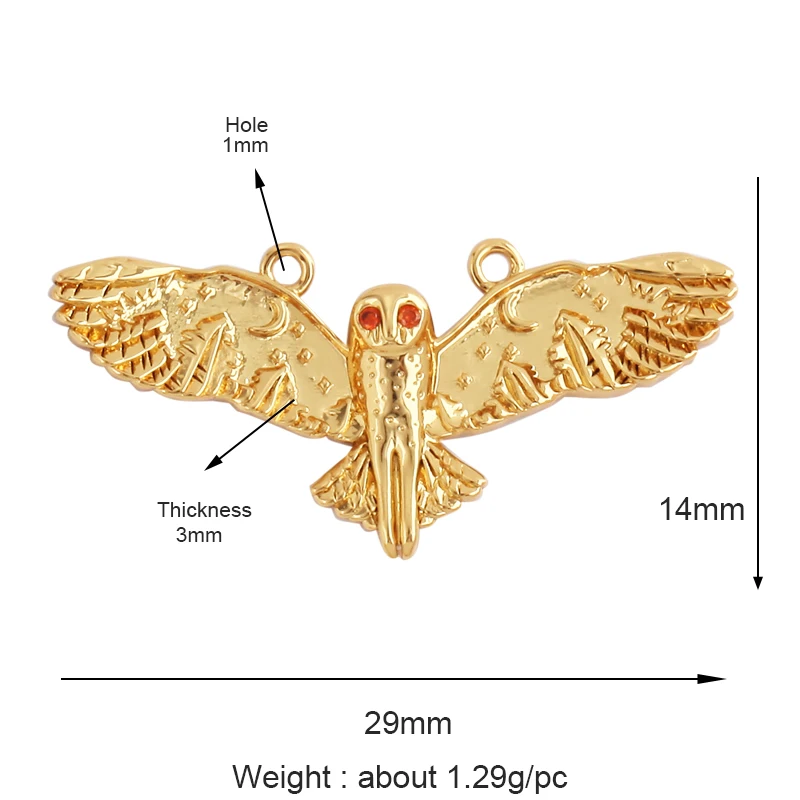 Trendy Butterfly Dragonfly Bird Scorpion Animal Charm Pendant,Cute 18K Gold Necklace Bracelet for Handmade Jewelry Supplies M77