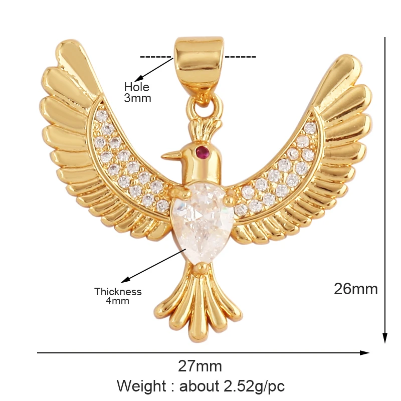 Trendy Butterfly Dragonfly Bird Scorpion Animal Charm Pendant,Cute 18K Gold Necklace Bracelet for Handmade Jewelry Supplies M77