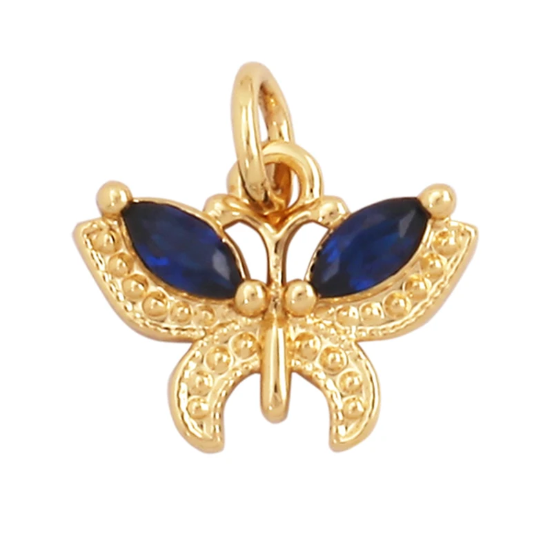 Trendy Butterfly Dragonfly Bird Scorpion Animal Charm Pendant,Cute 18K Gold Necklace Bracelet for Handmade Jewelry Supplies M77