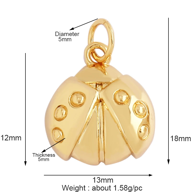 Trendy Butterfly Dragonfly Bird Scorpion Animal Charm Pendant,Cute 18K Gold Necklace Bracelet for Handmade Jewelry Supplies M77